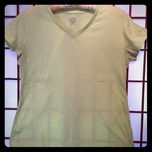 Light Lime Green Champion V-Neck T Shirt